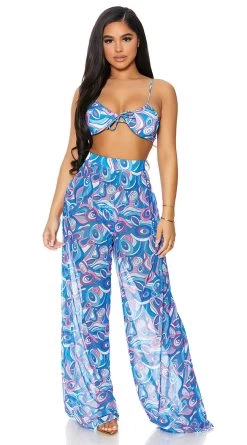 Forplay Got It Covered Palazzo Pants 17 Forplay Got It Covered Palazzo Pants -Swimwear Promotion Store FP 441429 blueberry alt3 lg 2021APR29176
