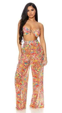 Forplay Got It Covered Palazzo Pants 13 Forplay Got It Covered Palazzo Pants -Swimwear Promotion Store FP 441429 kaleidoscope alt3 lg 2021APR29176