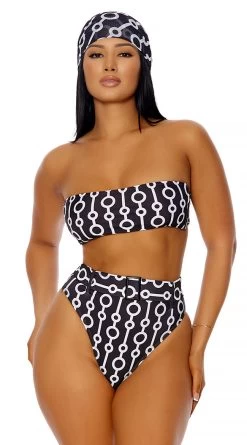 Forplay Barbados Patterned Bikini -Swimwear Promotion Store FP 442304 BLKB 3 2022MARCH47755