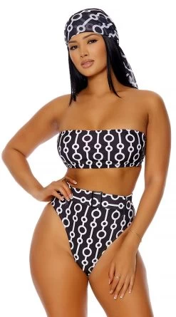 Forplay Barbados Patterned Bikini -Swimwear Promotion Store FP 442304 BLKB 6 2022MARCH47755