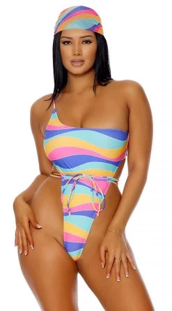 Forplay Turks And Caicos Rainbow One Piece Swimsuit -Swimwear Promotion Store FP 442309 PIT 4 2022MARCH47755