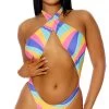 Forplay Haiti Rainbow One Piece Swimsuit -Swimwear Promotion Store FP 442311 PIT 1 2022MARCH47755