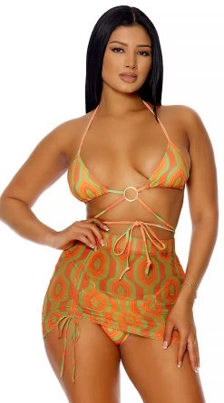 Forplay Covered Up Ruched Vintage Pool Skirt