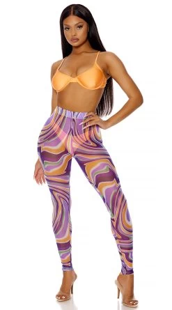 Forplay Got It Covered Swirling Mesh Pool Leggings -Swimwear Promotion Store FP 442323 DAW 4 2022MARCH47755