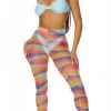 Forplay Got It Covered Rainbow Mesh Pool Leggings -Swimwear Promotion Store FP 442323 PIT 3 2022MARCH47755