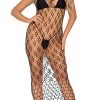 LEG AVENUE Hexagon Net Maxi Dress -Swimwear Promotion Store LA 86965 01 001 2021MAR28878