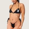 Playboy Pool Szn Socialite String Bikini -Swimwear Promotion Store PB EY4330 BLACK S 2022JUNE48744