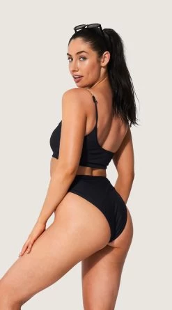 Playboy Peekaboo One Shoulder Bikini -Swimwear Promotion Store PB EY4332 BLACK B 2022JUNE48744