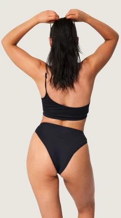 Playboy Peekaboo One Shoulder Bikini -Swimwear Promotion Store PB EY4332 BLACK B 2 2022JUNE48744