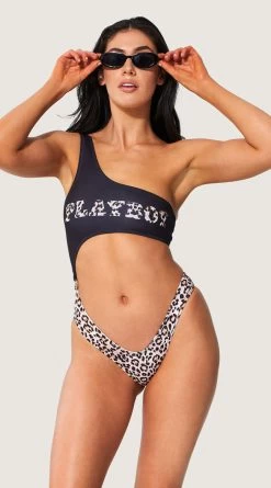 Playboy Retro Leopard One Piece Swimsuit -Swimwear Promotion Store PB EY4340 MULTI F 2022JUNE48744