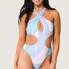 Playboy Marbled Babe One Piece Swimsuit
